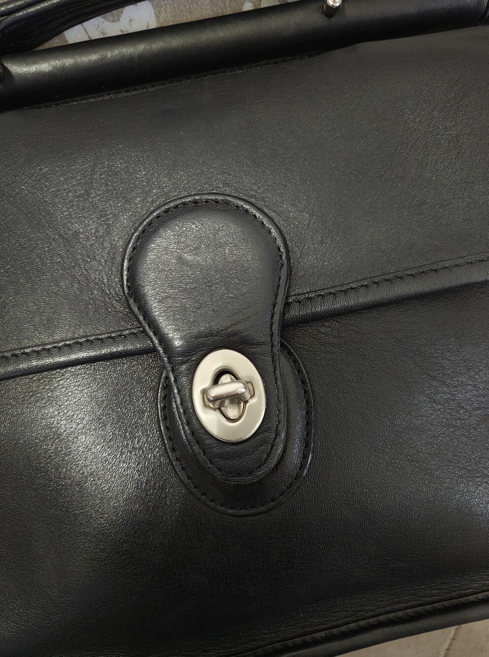 Vintage Coach Black Willis Silver Nickel Hardware 9927 - Picture 3 of 12